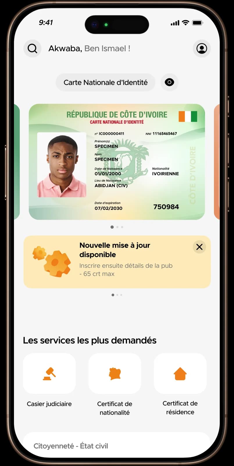 iPhone CI Identité